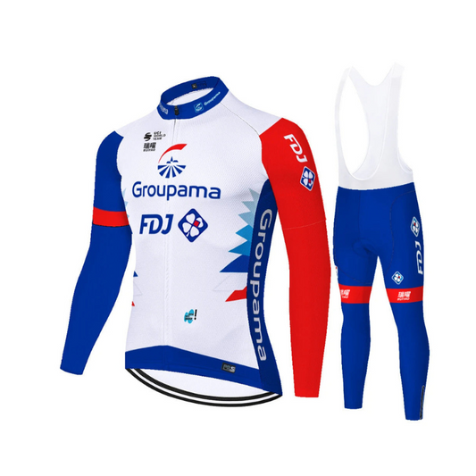 FDJ - Long-sleeved professional cycling kit